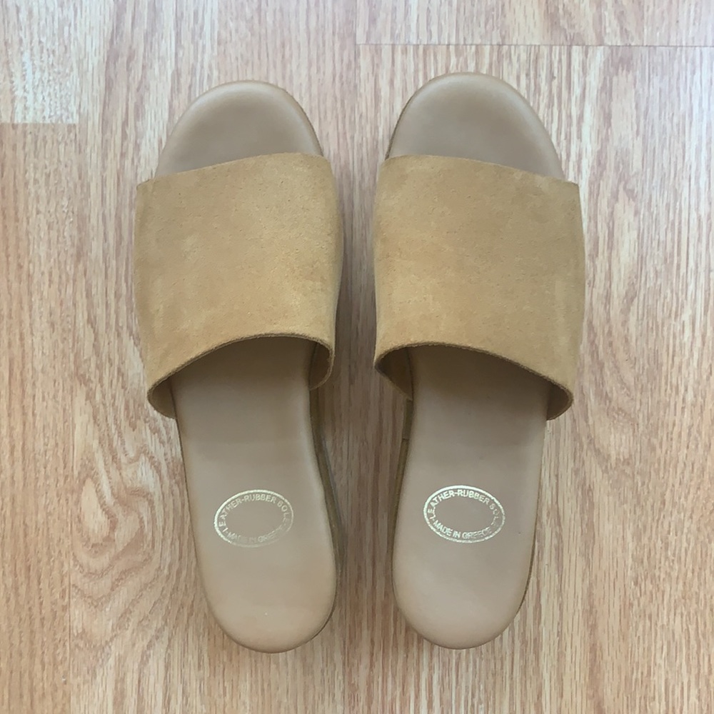 Leatheropolis Leather & Suede Platform Sandals